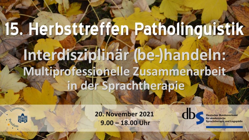 Titelfolie beim 15. Herbsttreffen Patholinguistik