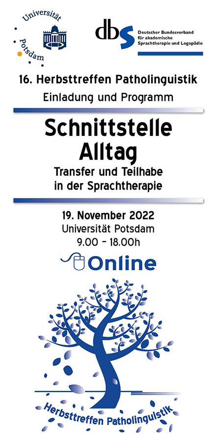 Vorschau auf das Deckblatt des Flyers vom 16. Herbsttreffen Patholinguistik